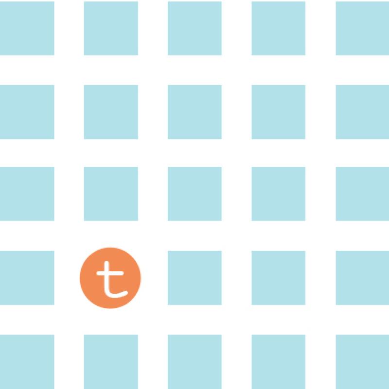 quadrats i rodona amb una T